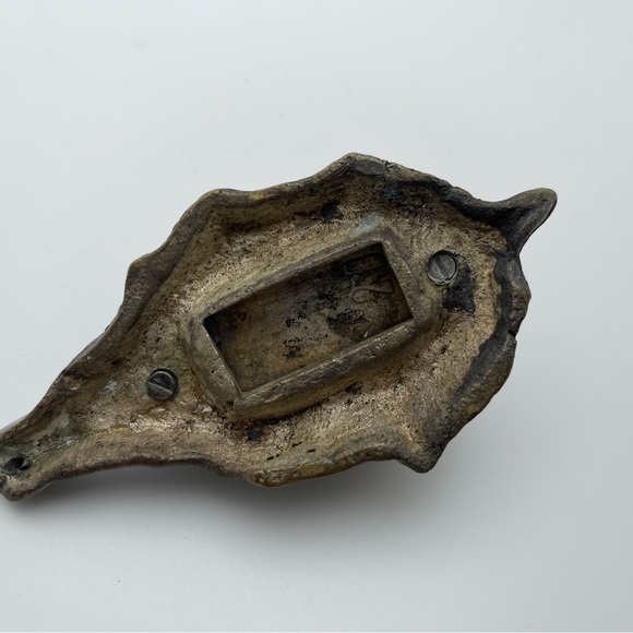 ANTIQUE TOOTHPICK DISPENSER ART DECO BRONZE SNAIL ORNAMENTED SCULPTURE 1920´S - Picture 7 of 10